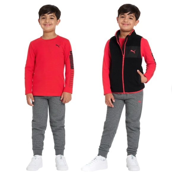 PUMA Kids' 3-piece Vest Set, 4T - Picture 3 of 5